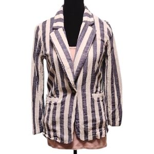 Sugarlips Blue and White Striped Blazer for Stylish Occasions